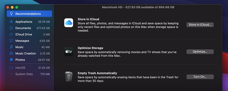 Manage Mac storage