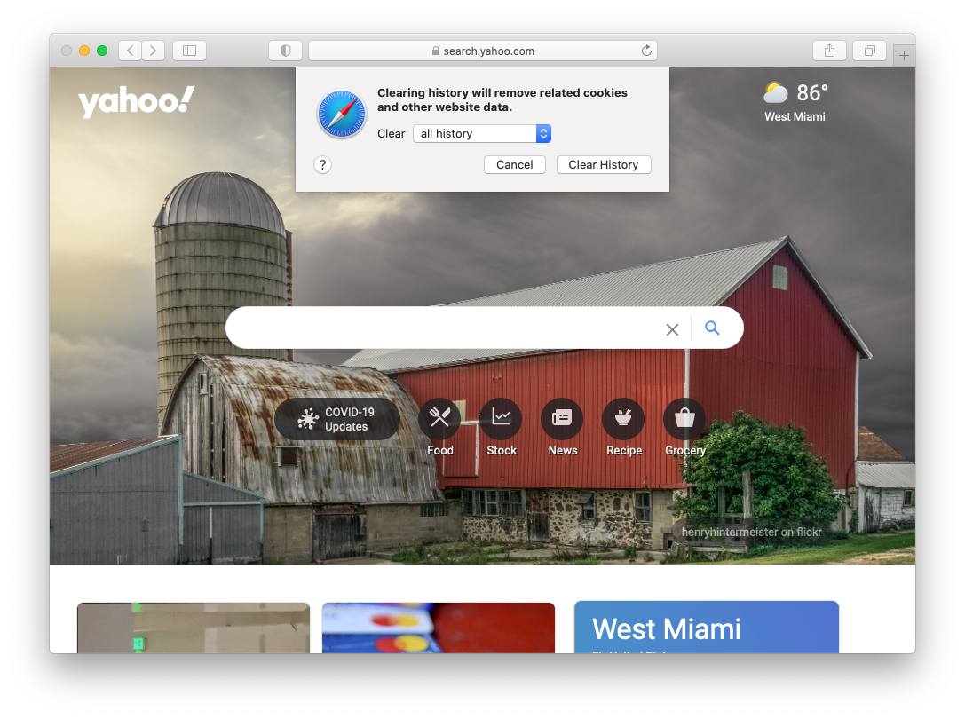 Remove all browsing history in Safari Remove all browsing history in Safari