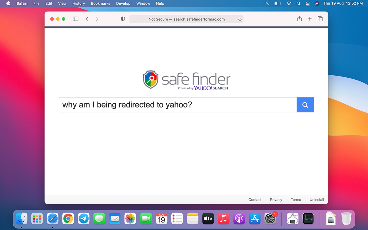 Landing page’s URL contains some sketchy clues Landing page’s URL contains some sketchy clues